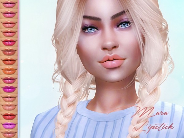  The Sims Resource: Mara Lipstick by KatVerseCC