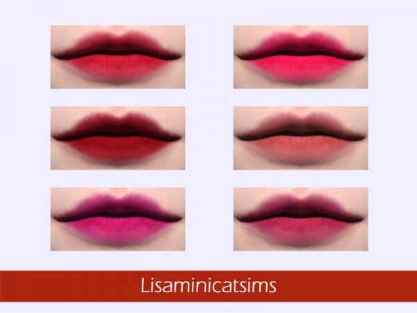  The Sims Resource: Velvet Mattte Korean Cosmetics Lips by Lisaminicatsims