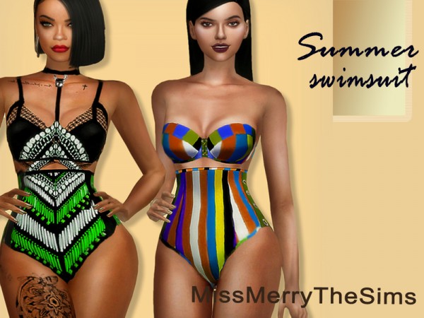  The Sims Resource: Summer Swimsuit by Maria MissMerry