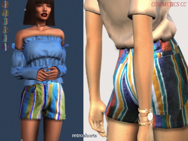  The Sims Resource: Retro shorts by cosimetics