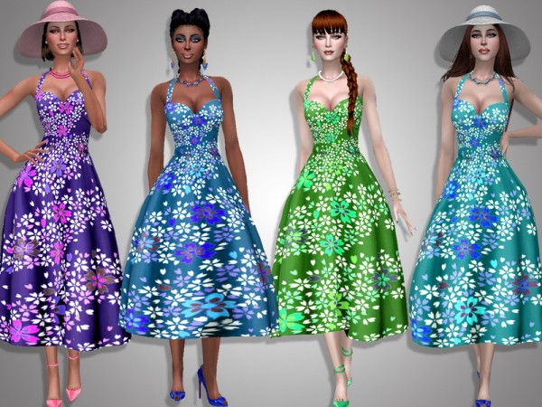 The Sims Resource: Sakura dress by Simalicious