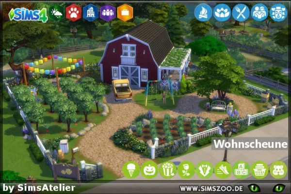  Blackys Sims 4 Zoo: Residential barn by SimsAtelier