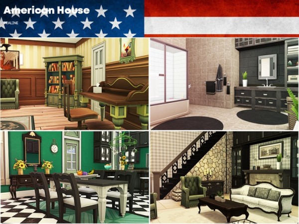  The Sims Resource: American House by Pralinesims
