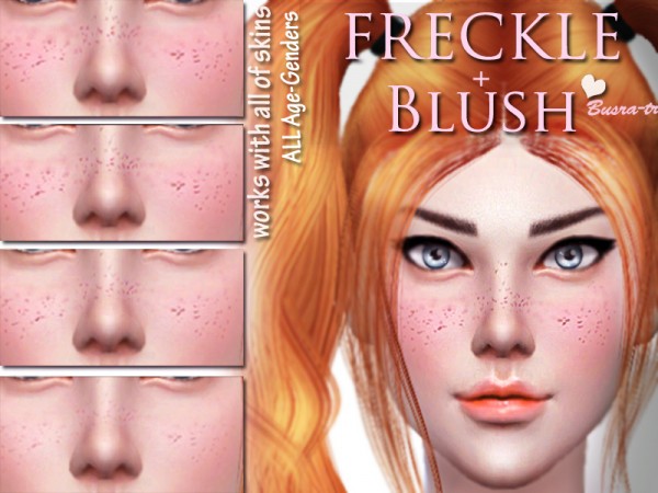  The Sims Resource: FreckleX 02 Blush by busra tr
