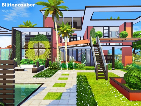  The Sims Resource: Bluetenzauber house by Pralinesims