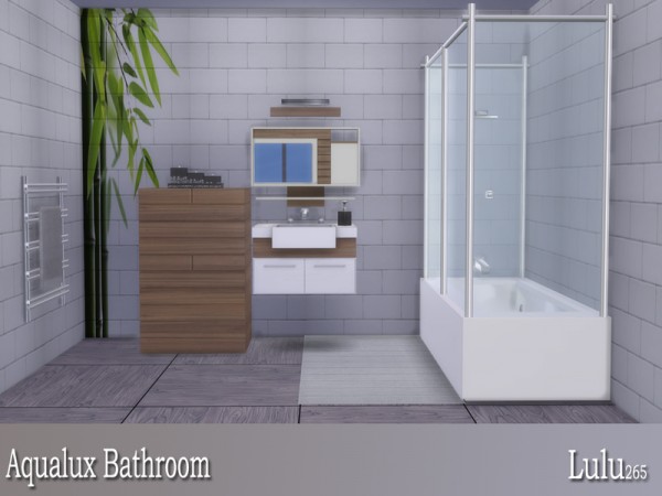  The Sims Resource: Aqualux Bathroom by Lulu265