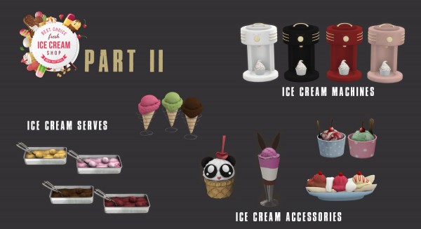  Leo 4 Sims: Ice cream set 2
