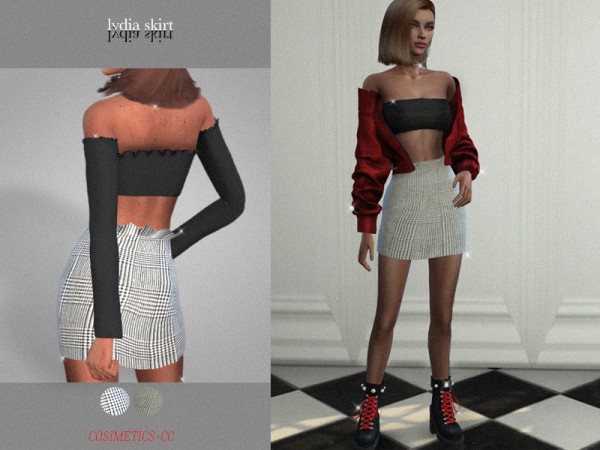  The Sims Resource: Lydia skirt by cosimetics