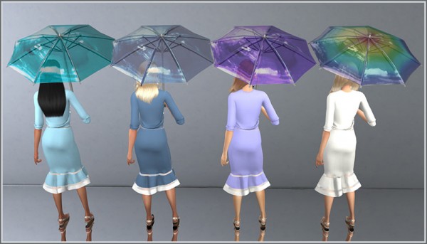  Sims 4 Studio: Transparent Rainbow Umbrellas