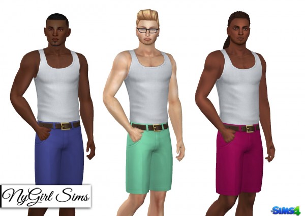  NY Girl Sims: Pleated Chinos with Belt
