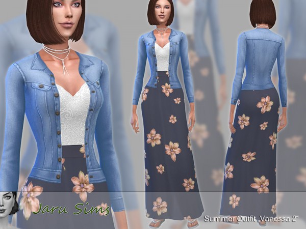  The Sims Resource: Summer Outfit Vanessa by Jaru Sims