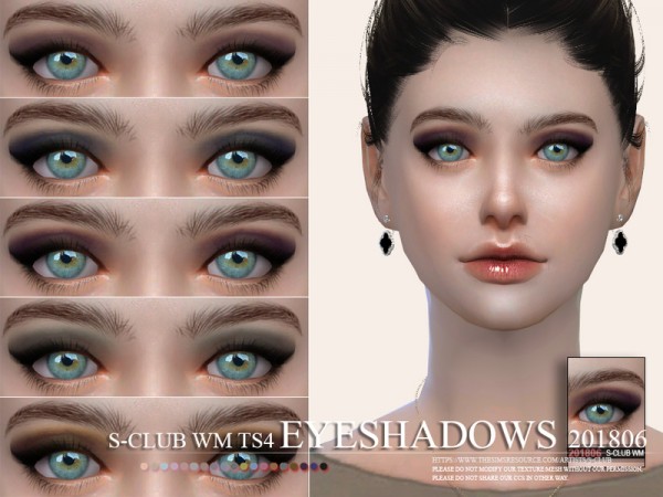  The Sims Resource: Eyeshadow 201806 by S Club