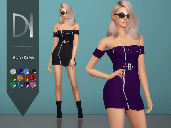  The Sims Resource: Moto Dress by DarkNighTt