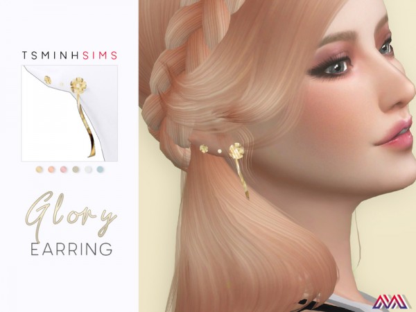  The Sims Resource: Glory Earring by TsminhSims