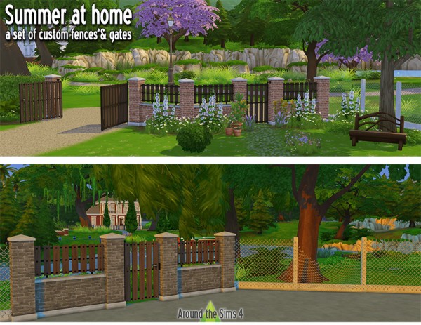  Around The Sims 4: Home fence and gates