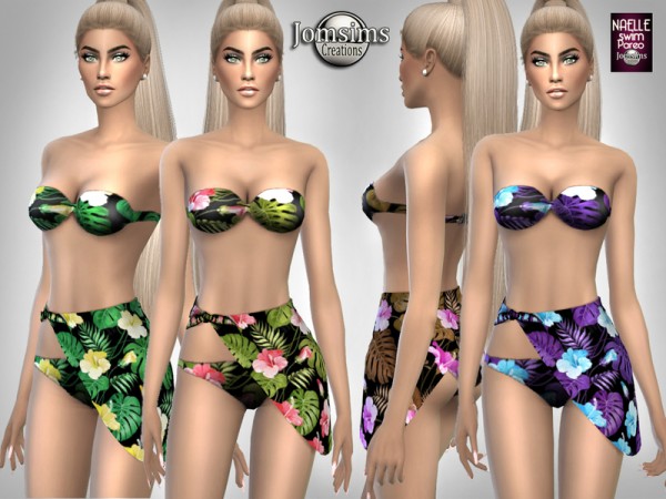  The Sims Resource: Naelle swimsuits Pareo by jomsims