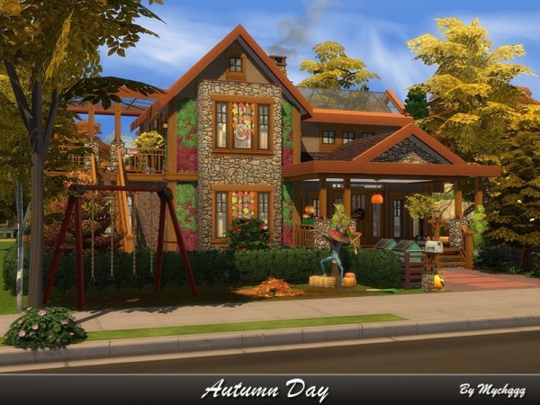  The Sims Resource: Autumn Day house by MychQQQ
