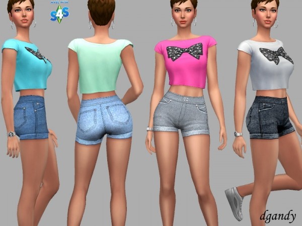  The Sims Resource: Shorts Alisha by dgandy