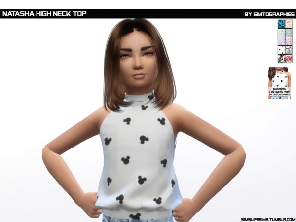  The Sims Resource: Natasha High Neck Top by simtographies