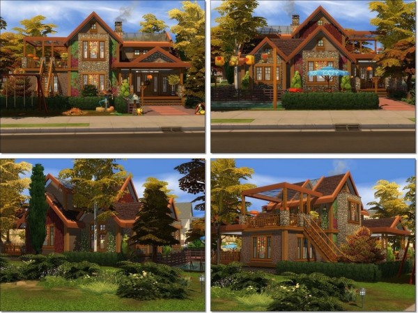 The Sims Resource: Autumn Day house by MychQQQ