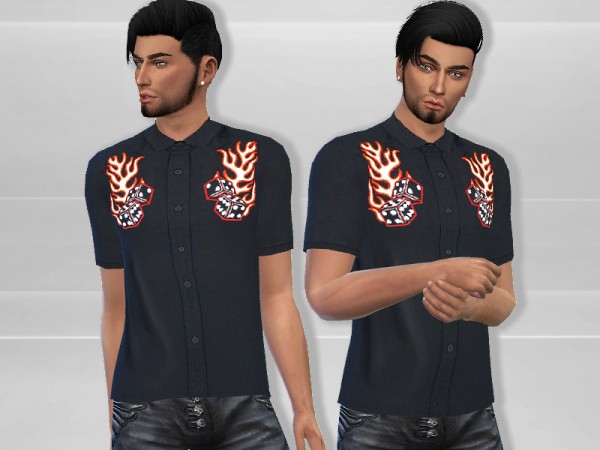  The Sims Resource: Embroidered Shirt by Puresim