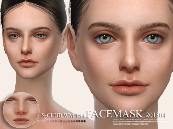  The Sims Resource: Facemask 201804 by S Club