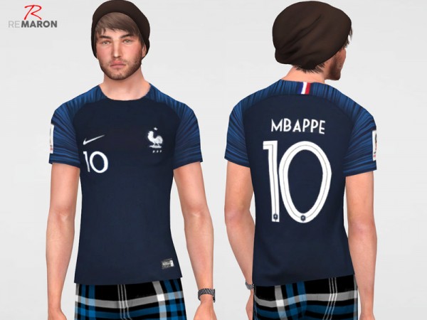 The Sims Resource: France World Cup shirt by Remaron