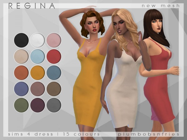  The Sims Resource: Regina dress by Plumbobs n Fries