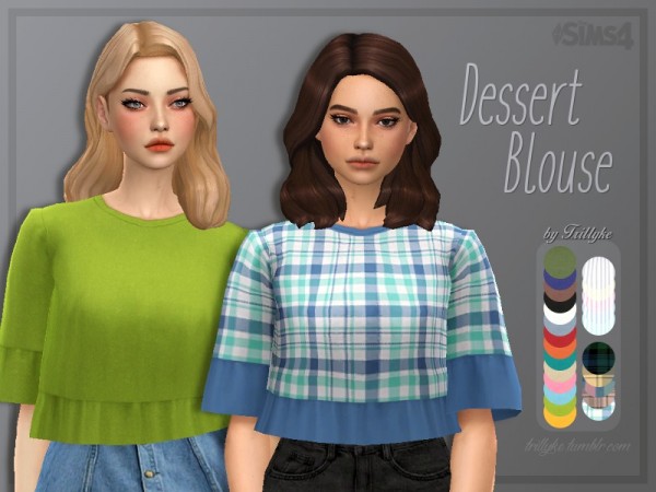  The Sims Resource: Dessert Blouse by Trillyke