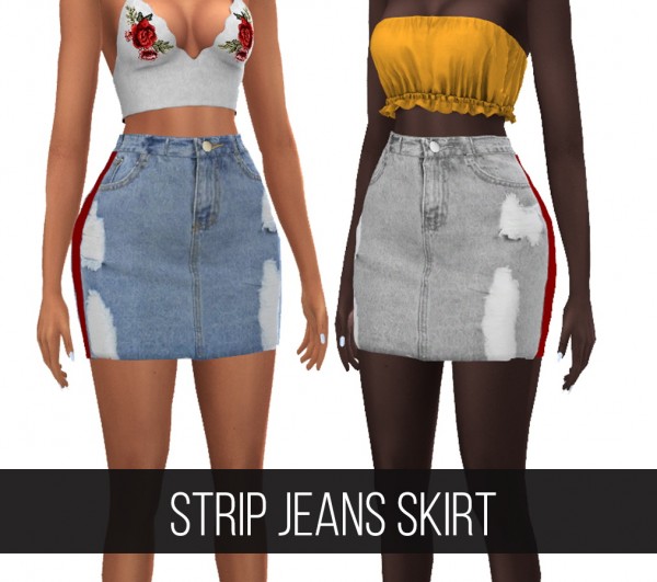  Frost Sims 4: Strip jeans skirt