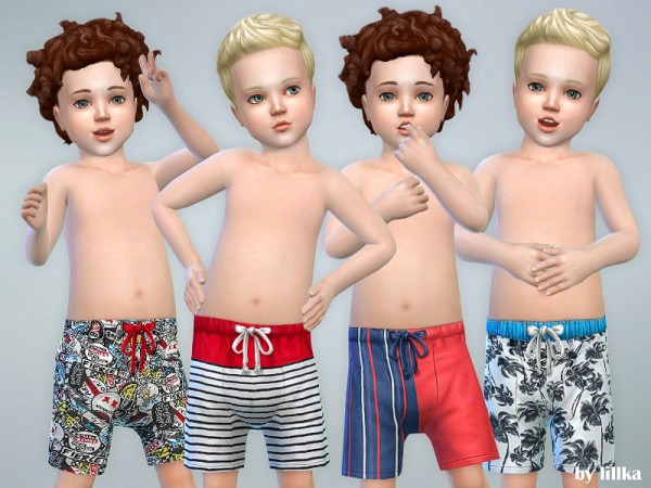  The Sims Resource: Toddler Bathing Shorts P01 by lillka