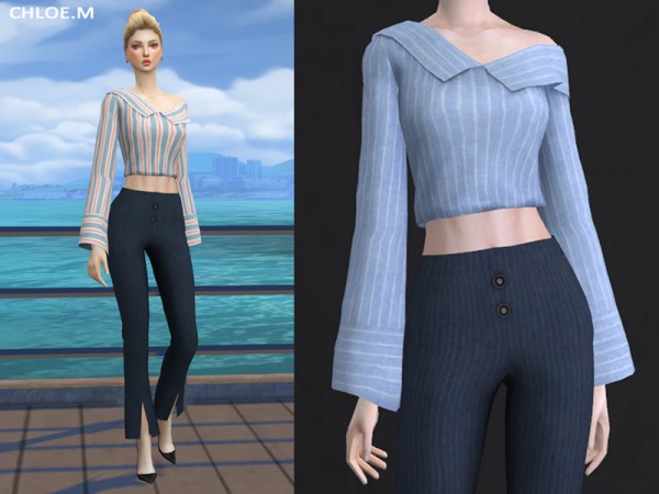  The Sims Resource: Blouse 04 by ChloeMMM