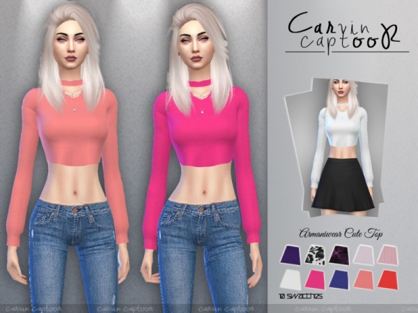  The Sims Resource: Armaniwear Top by carvin captoor