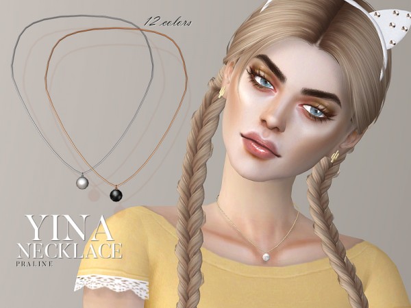  The Sims Resource: Yina Necklace by Pralinesims