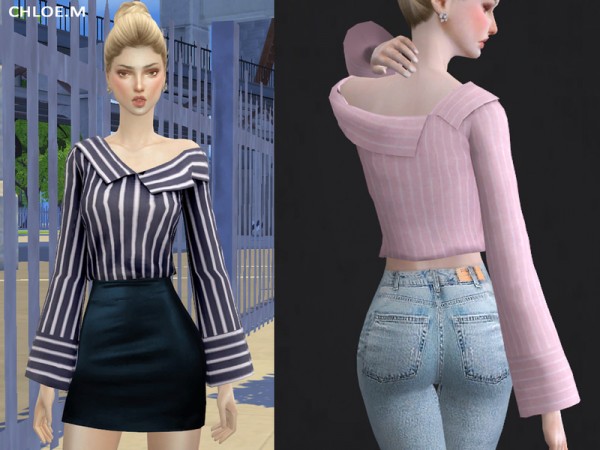  The Sims Resource: Blouse 04 by ChloeMMM