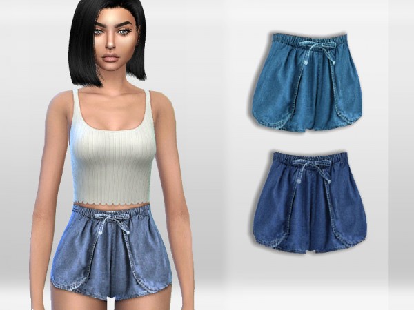  The Sims Resource: Comfy Denim Shorts by Puresim