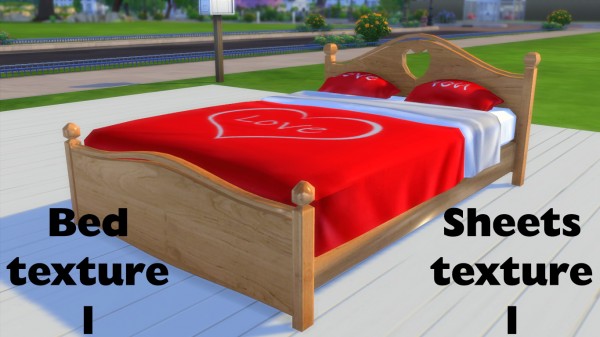  Mod The Sims: Rustic Love Bed by Atos