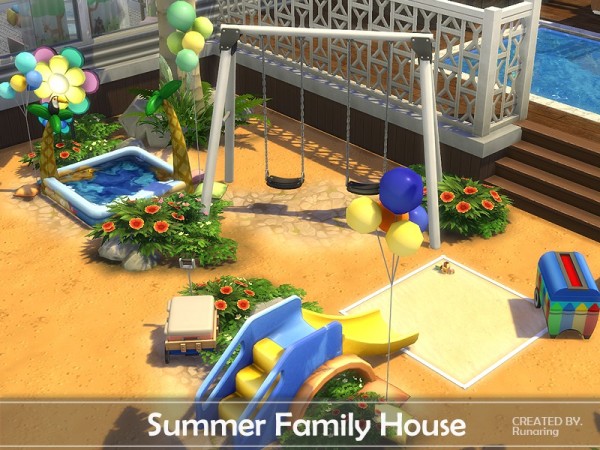  The Sims Resource: Summer Family House by Runaring