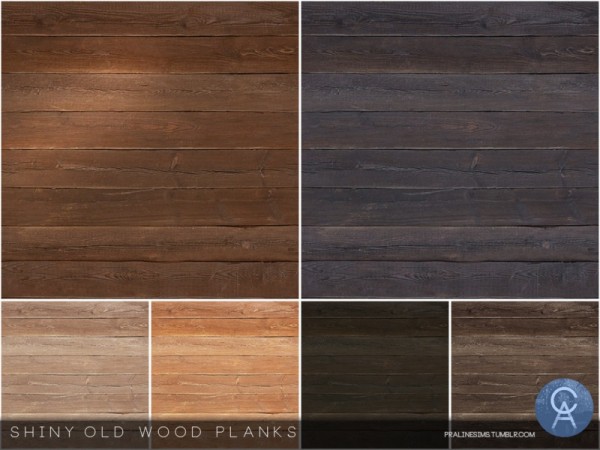  The Sims Resource: Shiny Old Wood Planks by Pralinesims