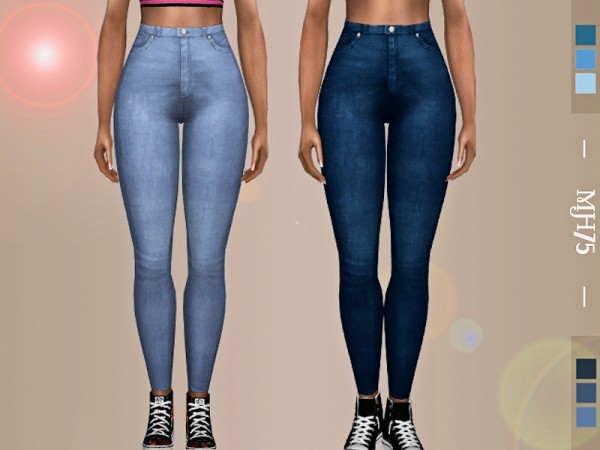  The Sims Resource: Titus High Waist Skinny Jeans by Margeh 75