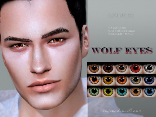  The Sims Resource: Wolf eyes by  ANGISSI