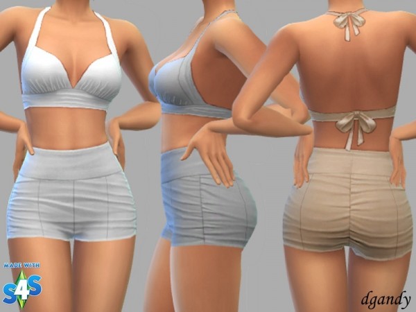  The Sims Resource: Shorts and Halter Top   Claire by dgandy