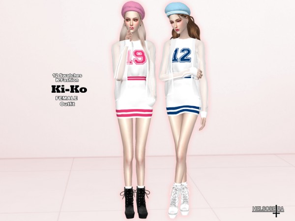  The Sims Resource: KIKO   See through jacket n dress   Outfit by Helsoseira