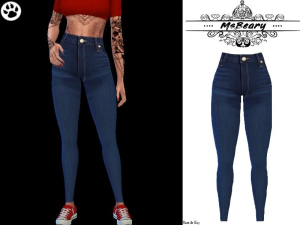  The Sims Resource: Ripped Denim Jeans N2 by MsBeary