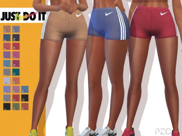  The Sims Resource: Power Athletic Shorts by Pinkzombiecupcakes