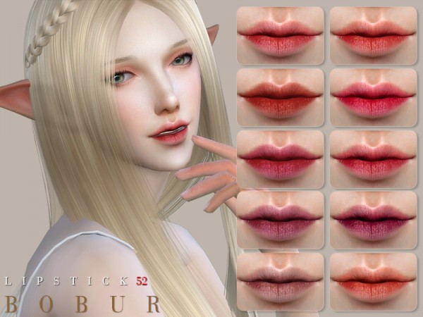  The Sims Resource: Lipstick 52 by Bobur