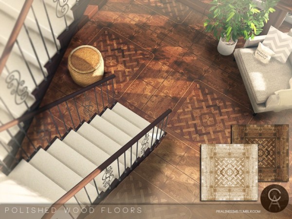  The Sims Resource: Polished Wood Floors by Pralinesims