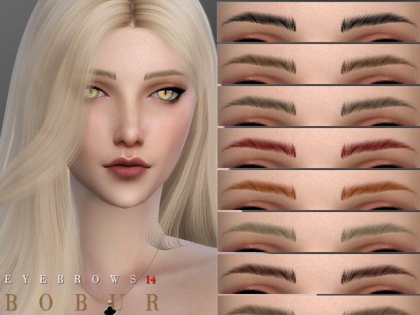  The Sims Resource: Eyebrows F14 by Bobur3