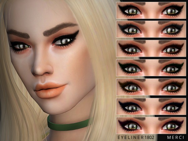  The Sims Resource: Eyeliner 1802 by Merci