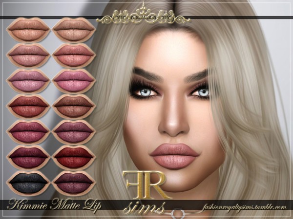  The Sims Resource: Kimmie Matte Lip by FashionRoyaltySims